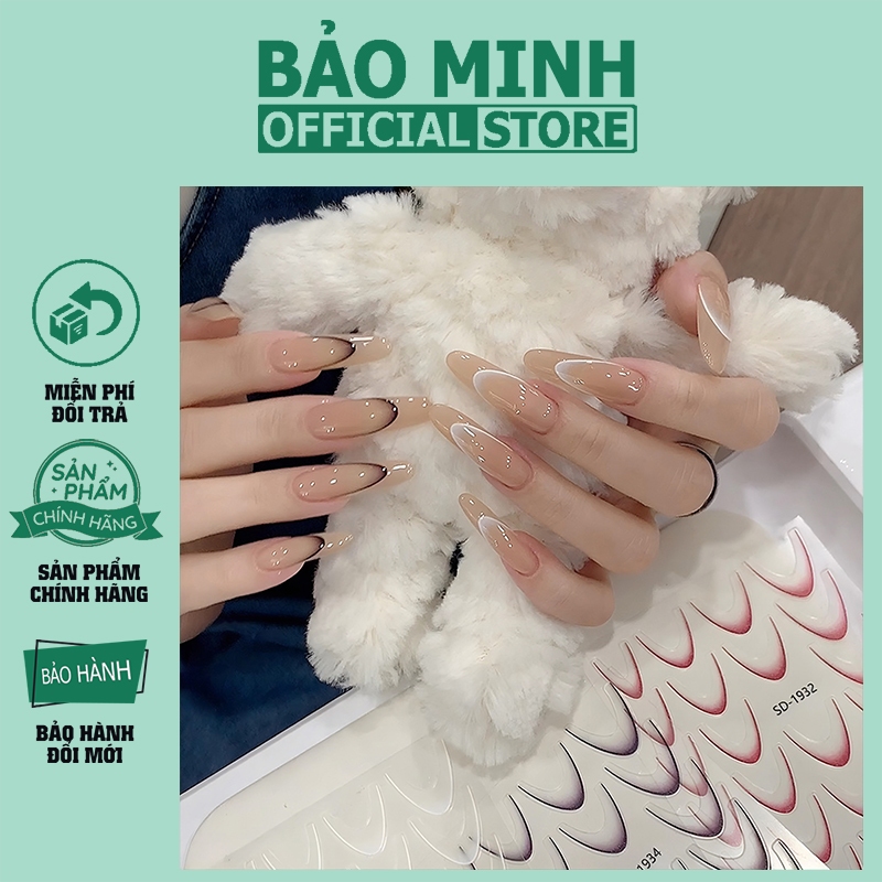 (SALE SIEU SOC) Sticker phen móng 3D ombre 4 màu mẫu mới - miếng dán phen móng ombre đầu móng tay si