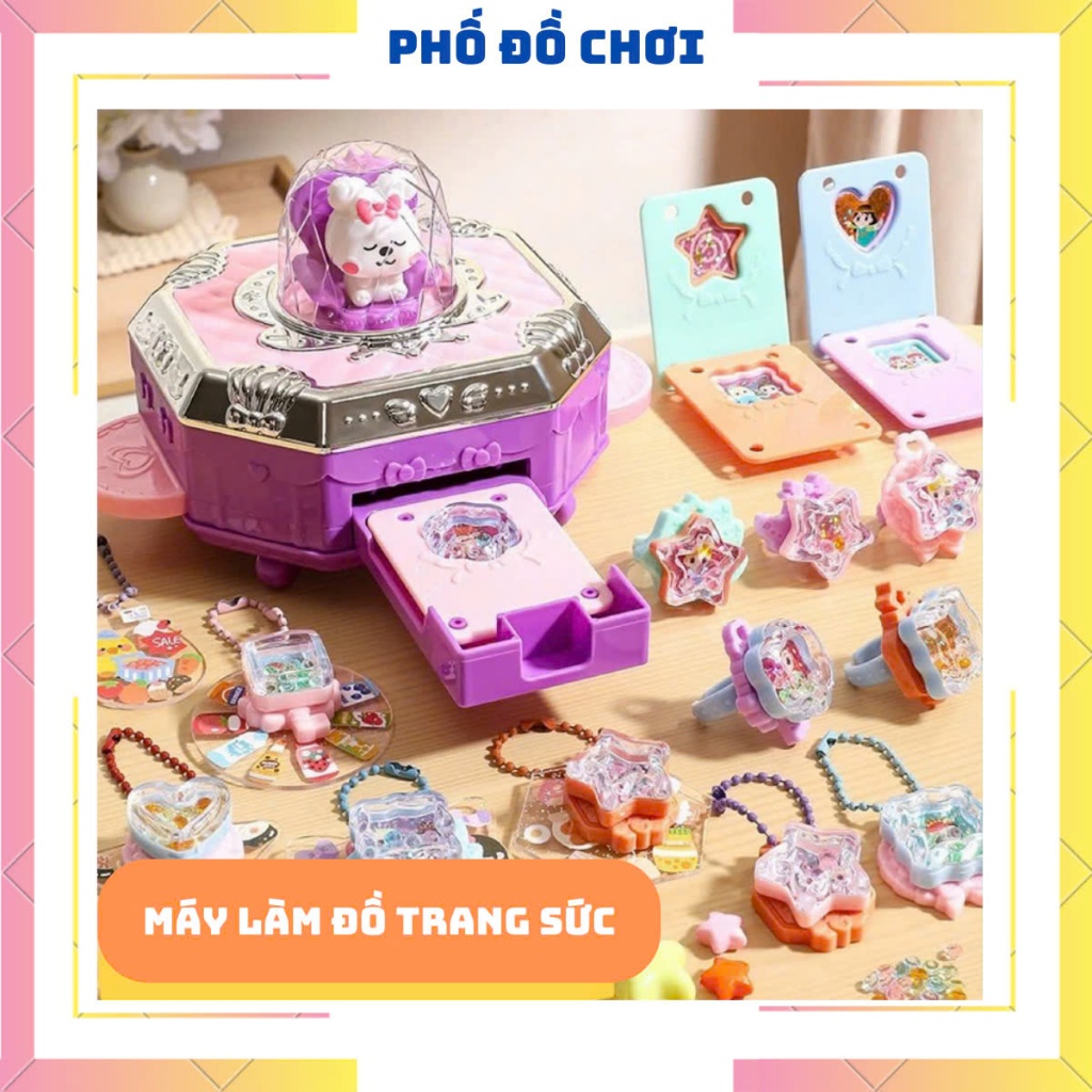 Bộ Đồ Chơi Handmade, Kèm 1 Máy Lắp Ghép, Đồ Chơi Tự Làm Siêu Đáng Yêu,Đa Dạng Hình Dán, Quà Tặng Hot Cho Bé Gái