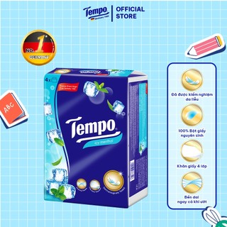  Khăn Giấy Rút Cao cấp Tempo  - 4 Lớp Bền Dai, An Toàn Cho Da - Thương Hiệu Đức (Lốc 4 Gói)