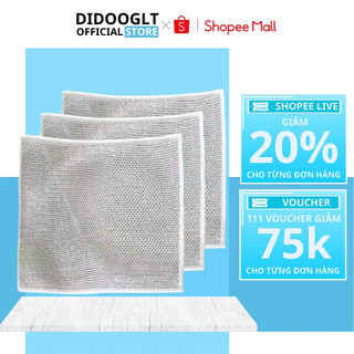 Giẻ Lau Bếp Dây Kim Loại Lau Bồn Rửa Chén Cọ Rửa Xoong Nồi Chén Bát, Tấm Cọ Rửa Đa Năng Không Mài Mòn - Didooglt