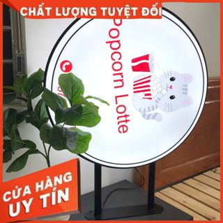 Hộp đèn mica hút nổi tròn, vuông 60 cm trắng poly + in ấn thiết kế (sẵn led siêu sáng + nguồn 220v). Biển vẫy quảng cáo