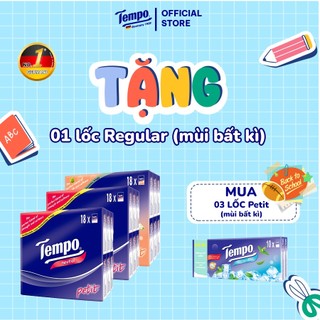  Khăn Giấy Bỏ Túi Cao Cấp Tempo Petit 18 Gói, 4 Lớp Bền Dai, Thương Hiệu Đức