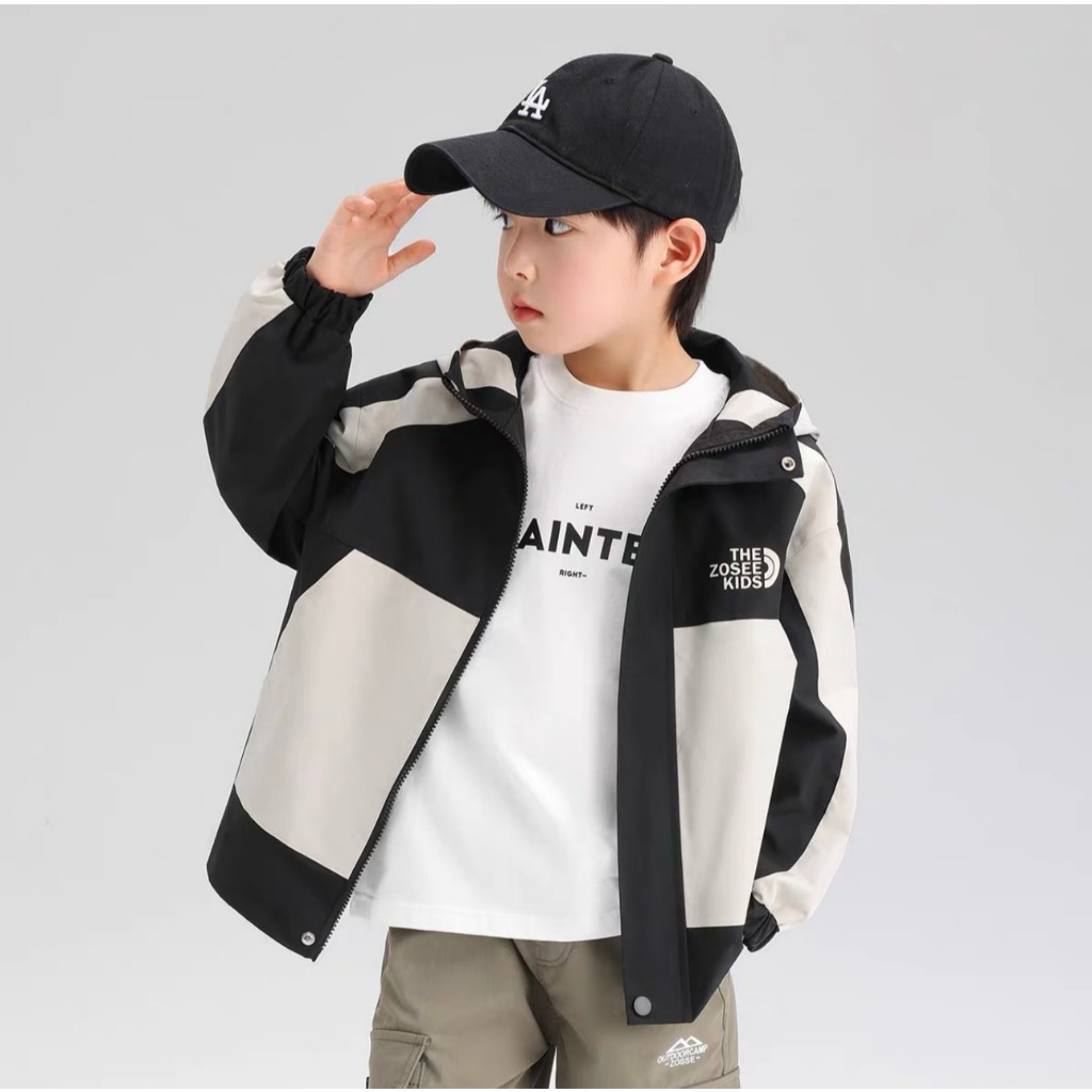 Áo khoác gió cho bé trai và bé gái 13-46kg mẫu NORTH, Áo khoác gió bé trai và bé gái giữ nhiệt tốt A