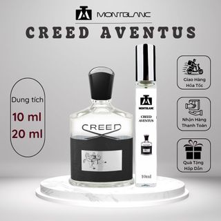 Nước hoa nam Creed Aventus chai chiết 10ml Quyền lực, Nam tính, Hấp dẫn, Tinh tế - Montblanc Perfume