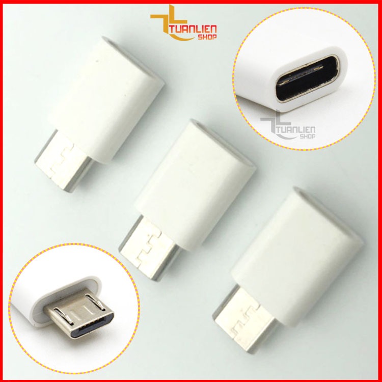 ĐẦU CHUYỂN ĐỔI SẠC TỪ TYPE C SANG MICRO USB (TRẮNG)