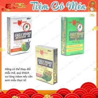 DẦU GIÓ CON Ó - EAGLE BRAND MEDICATED OIL - DẦU 2 NẮP MỸ - 24ML - HÀNG CHÍNH HÃNG