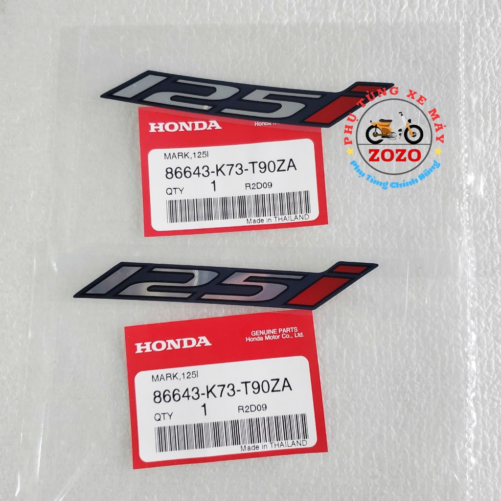 Tem chữ 125I xe Wave 125i xanh - 86643-K73-T90ZA