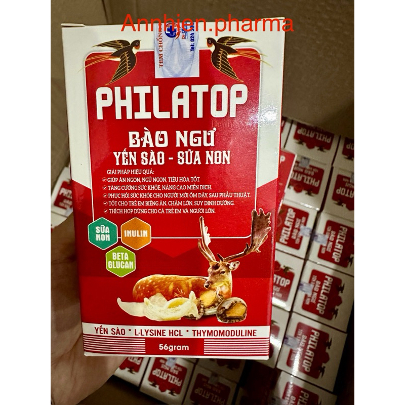 Kẹo Philatop Bào ngư Yến sào Sữa non giúp ăn ngon ngủ ngon tiêu hóa tốt bồi dưỡng sức khỏe phục hồi sau ốm chính hãng