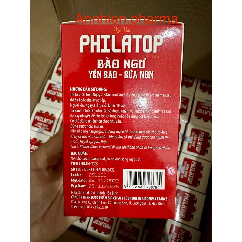 Kẹo Philatop Bào ngư Yến sào Sữa non giúp ăn ngon ngủ ngon tiêu hóa tốt bồi dưỡng sức khỏe phục hồi sau ốm chính hãng