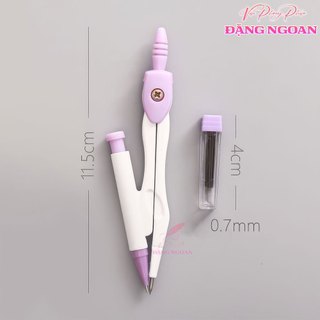 Hộp Compas + Ruột Chì Kim Cho Bé - Hộp Học Tập Thiết Kế Đáng Yêu, Nhỏ Gọn - VPP Đặng Ngoan