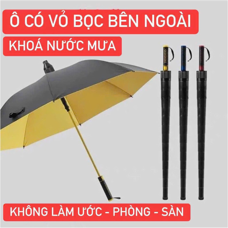 Ô DÙ che mưa,nắng chống tia UV, Vỏ rút ngăn nước tràn ra Xe Ô Tô - Sàn Nhà  Khung bền bỉ, chống lật,
