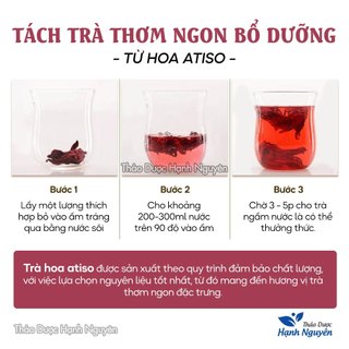 Hoa atiso đỏ 100g, hoa bụp giấm, hibicus, nguyên nụ, dùng pha trà, làm siro, thanh nhiệt, giải khát