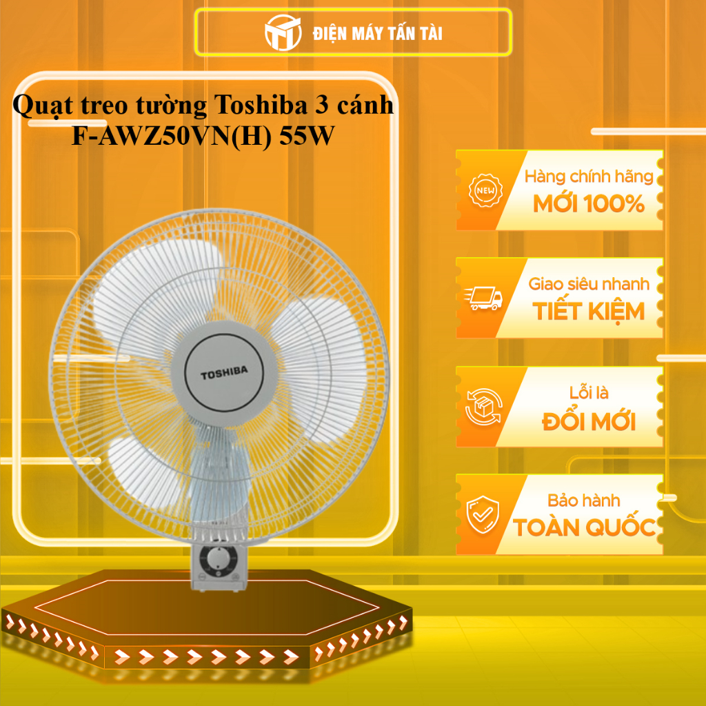 F-AWZ50VN(H) / F-WSA20(H)VN - Quạt treo tường Toshiba 3 cánh F-WSA20(H)VN - F-AWZ50VN(H) 55W