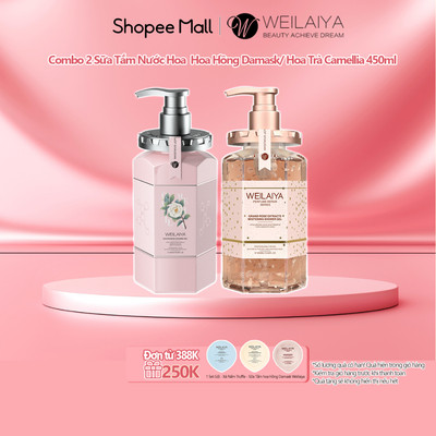 Combo 2 Chai Sữa Tắm Nước Hoa Weilaiya 450ml Hương Thơm Quyến Rũ Sang Trọng