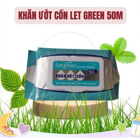 Combo 10 gói Khăn giấy ướt Cồn Let Green 50M
