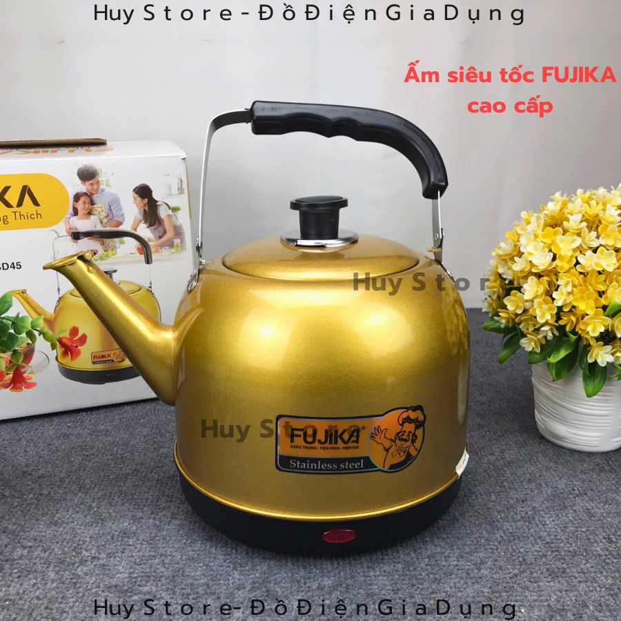 Ấm Điện Siêu Tốc Fujika FJ-SD50 Sơn Màu chuẩn cao cấp , Ấm Điện Đun Nước Siêu Tốc Fujika Innox 304 Có Tự Ngắt Huy Store