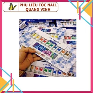 Sét 12 màu bột vẽ ACRYLIC COLOUR làm nail 12*12ml