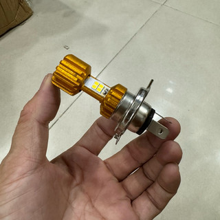 Đèn Pha Led 3 Mặt Chân H4 ( vỏ cam) Gắn Xe Máy [ Sáng Trắng ]