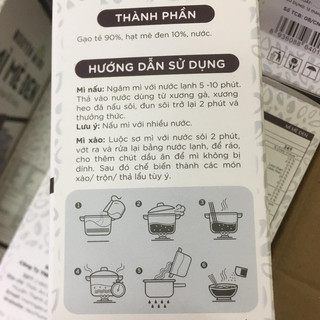 [Nguyên Minh] Bún gạo lứt mè đen (mì gạo lức đen) ăn kiêng eat clean