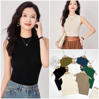 Áo len nữ , áo len sát nách cổ 3 phân chất len mỏng mềm mịn  mặc trong vest hàng QCCC không xù không ngứa _LaRaSa