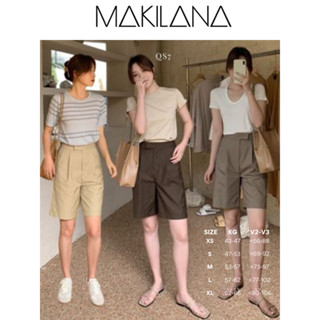 QS7 Quần short nữ MAKILANA chất liệu vải nhập khẩu cao cấp phong cách trẻ trung năng động dễ phối đồ
