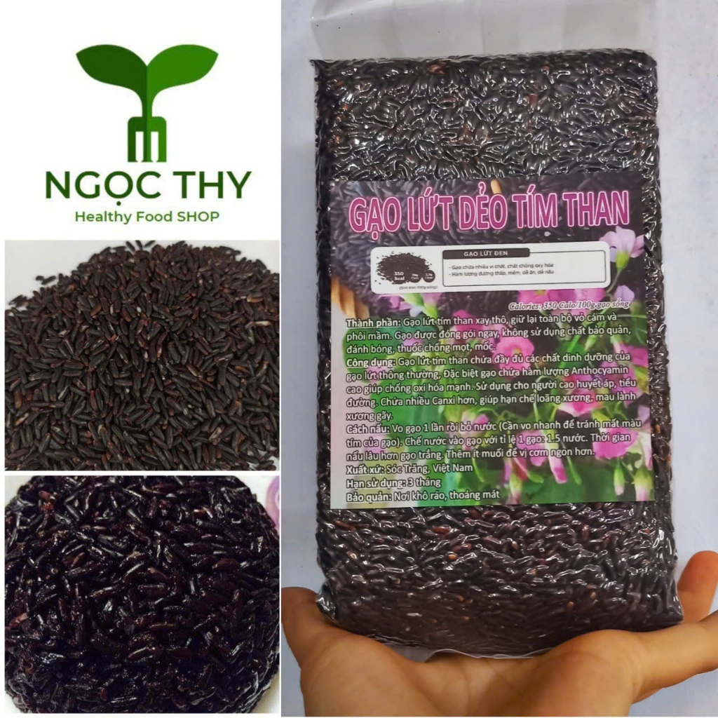 [NT Food] Gạo lứt dẻo tím than ăn kiêng thực dưỡng, gạo lức đen nấu không cần ngâm