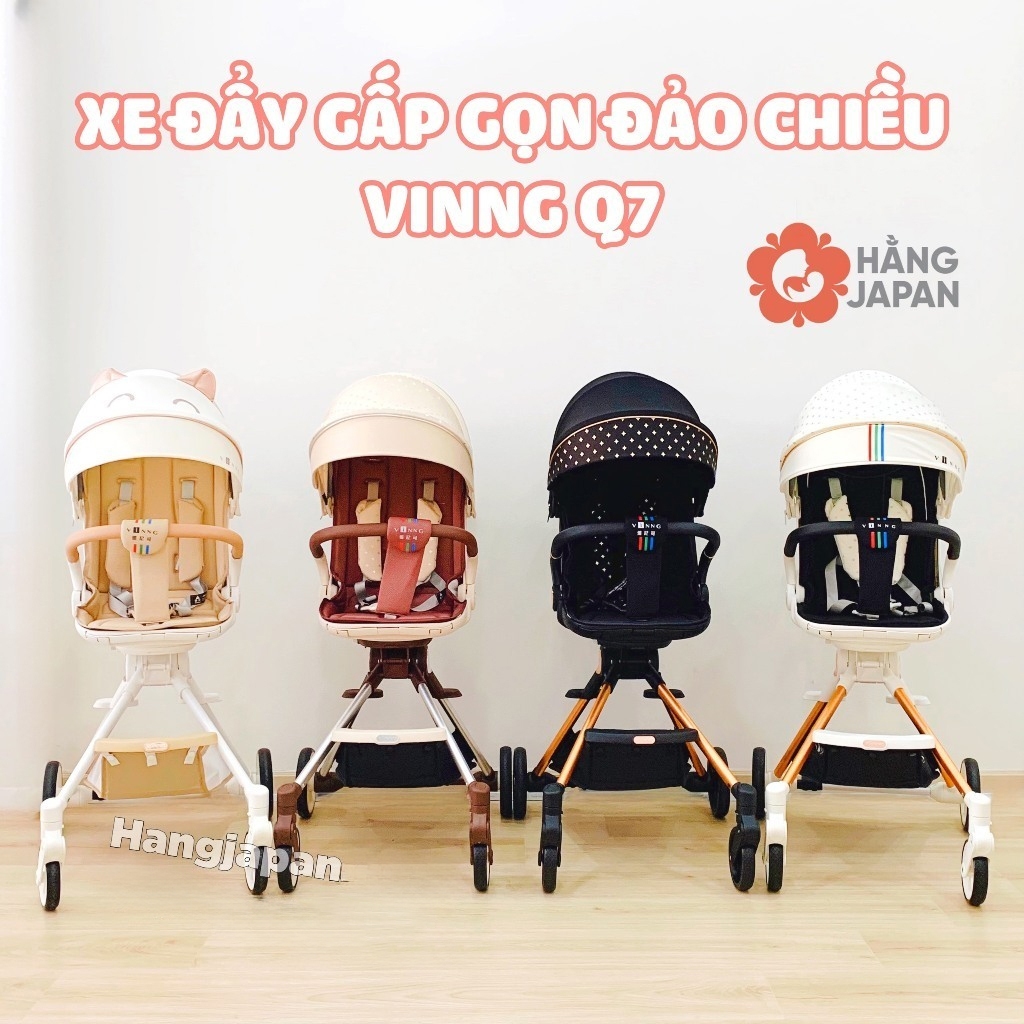 Xe đẩy du lịch gấp gọn 2 chiều VINNG Q7 / Q11 cao cấp, an toàn tiện lợi mang đi xa cho bé - BH 12 TH