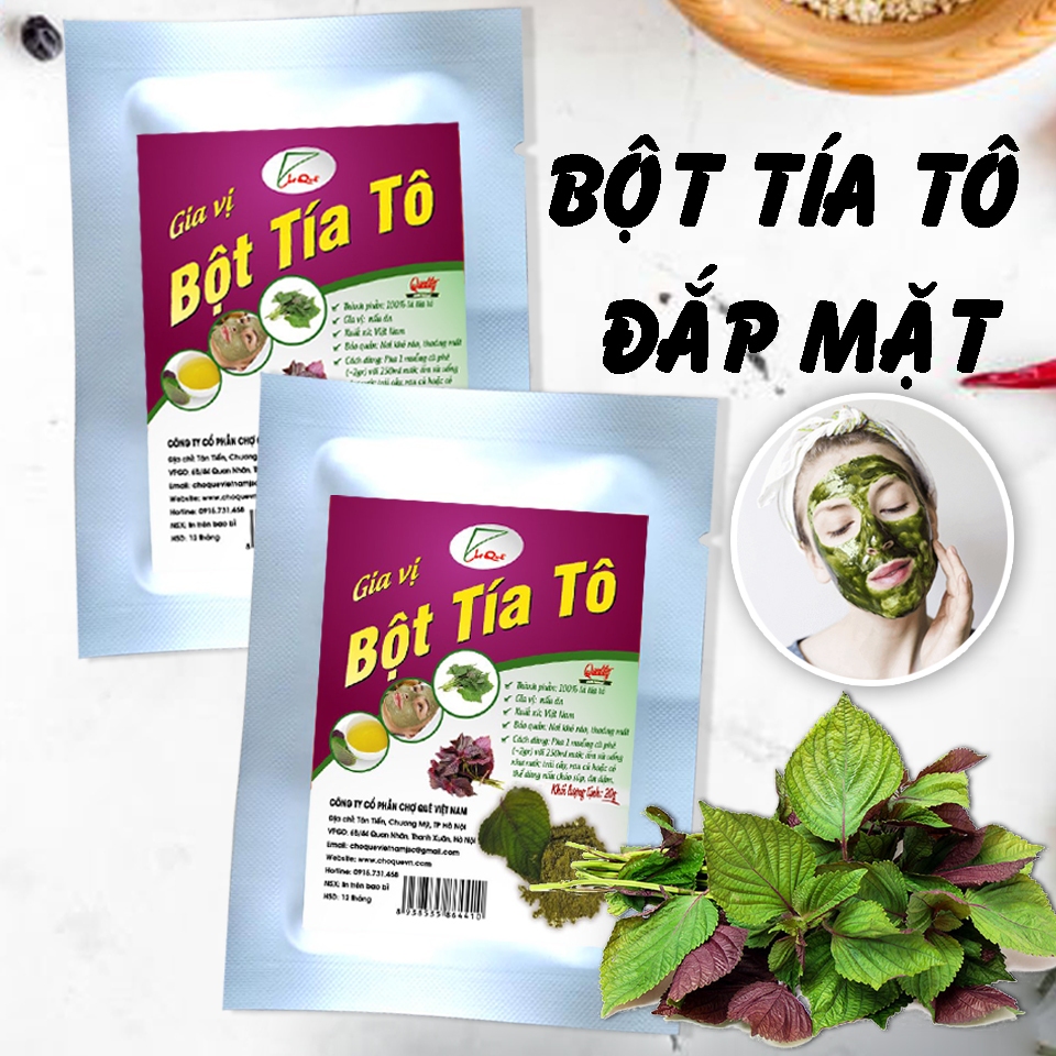 Bột lá tía tô 20gr nguyên chất 100% sấy lạnh hàng loại 1