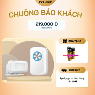 Chuông báo khách hồng ngoại không dây, chuông cửa không dây cho nhà và cửa hàng