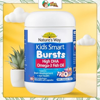  Viên nhai Kids Smart Omega 3 Fish Oil High DHA TRiO Nature's Way 180 viên của Úc 