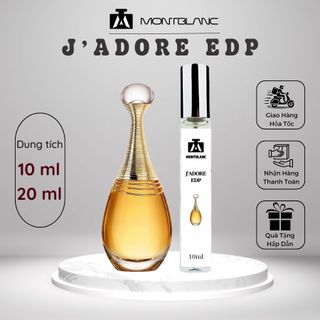 Nước hoa nữ Jadore EDP chai chiết 10ml lưu hương lâu quý phái, sang trọng, quyến rũ - Montblanc Perfume
