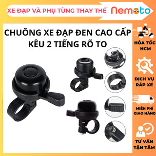 Chuông xe đạp đen mini cao cấp - Kêu 2 tiếng to và rõ