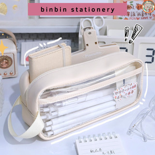 Ví bút basic phong cách tối giản, 2 ngăn, sức chưa lơn, đựng vừa máy tính bỏ túi, nhựa PVC chống nước VB07