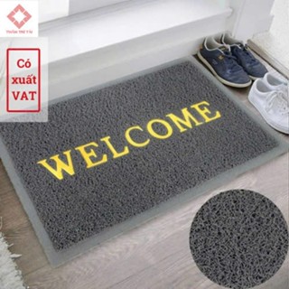 Thảm Nhựa Chùi Chân Welcome 40x60cm nhựa PVC 3A chống trơn trượt, sang trọng, bền đẹp