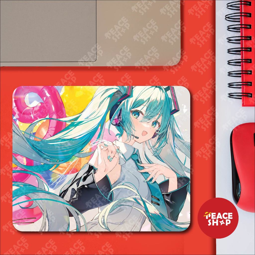 Miếng Lót Chuột Hatsune Miku Kagamine Rin Len Kaito Luka Bàn Di Chuột Máy Tính Mouse Pad Vocaloid Anime Pad chuột MP15