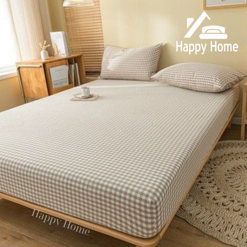 Bộ ga giường, bộ ga gối drap nệm áo gối ra nệm cotton poly cute - Bo chun miễn phí 1m2/1m6/1m8