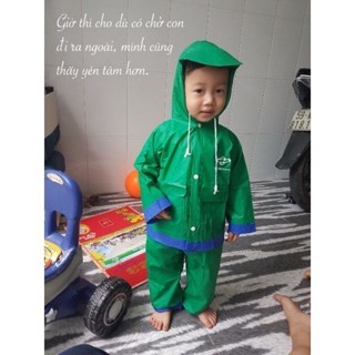 Áo mưa trẻ em, áo mưa BỘ cho bé xuất Nhật hình thú vui nhộn cho bé 2-10 tuổi