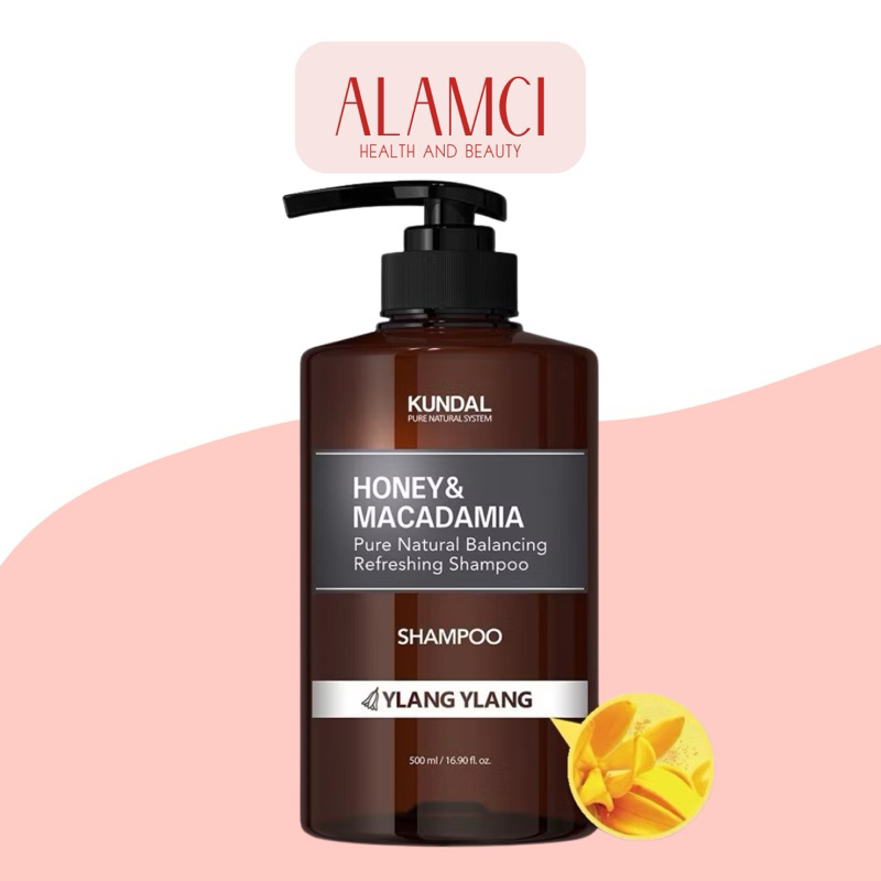 Dầu Gội Kundal Honey & Macadamia Shampoo - Ylang Ylang Ngọc Lan Tây 500ml - 718ml