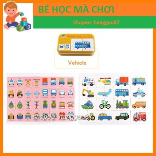 Ghép hình 2 mảnh hộp sắt
