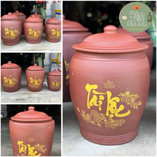 Chum Đựng Gạo Tài Lộc Bát Tràng (Loại 1) – Hũ Phong Thủy Giữ Gạo Ngon, Mang Lại Vận May, Thịnh Vượng Cho Mọi Nhà