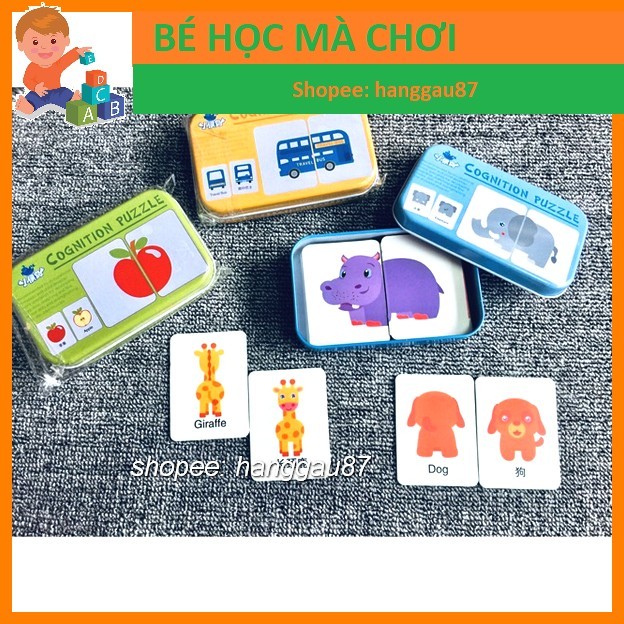 Ghép hình 2 mảnh hộp sắt