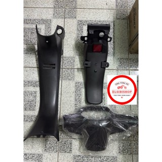 Bộ 3 miếng mủ nhựa đen nhám xe Wave Alpha nhỏ đời đầu Wave ZX Wave thái bợ cổ, lườn giữa, đuôi sau