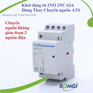 Contactor 63A 2NC 2NO - Khởi động từ dùng thay Chuyển nguồn tự động ATS 2P Không gián đoạn