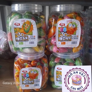 Bán sỉ Kẹo dẻo có nhân hình cà rốt và bắp ngô ngộ nghĩnh lọ 50 cái 10g vị hoa quả mềm dẻo