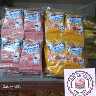 Bán sỉ bịch kẹo dẻo Alpenliebe Jelly tim đào ngọt ngào và ong óng ánh 16 gói 24g .
