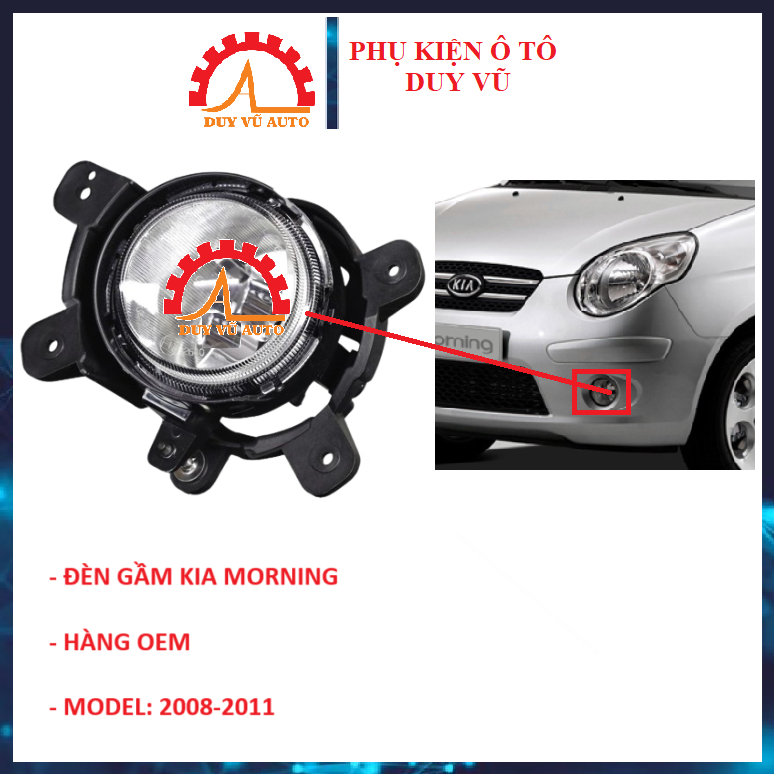 đèn gầm kia morning 2008-2011 đèn gầm tròn