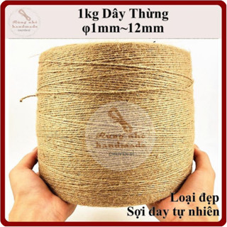 Dây thừng, 1kg, size từ 1.5mm~12mm, dây thừng trang trí, loại đẹp, làm decor, handmade, cào móng mèo