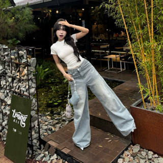 [ BASIC FIT ] SET Áo babytee slimfit - Quần jeans ống rộng Wash form loe tôn dáng [ ĐỌC KỸ MÔ TẢ]