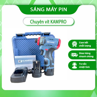  Máy chuyên vít dùng pin 4 Cell KAMPRO 7028 Không Chổi Than 3 Tốc Độ Có Búa tiện dụng 