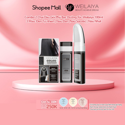 Combo 2 Chai Dầu Gội Phủ Bạc Dưỡng Tóc Weilaiya 100ml (3 màu lựa chọn)